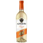 AZNAURI PEACH WHITE SEMI-SWEET WINE 750ml