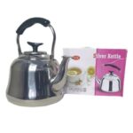 SILVER STAINLESS STEEL WHISTLING KETTLE 1.0ltr